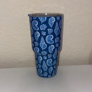 LILY PULITZER Seashell Stainless Steel Travel Tumbler - Insulated Drink Cup
